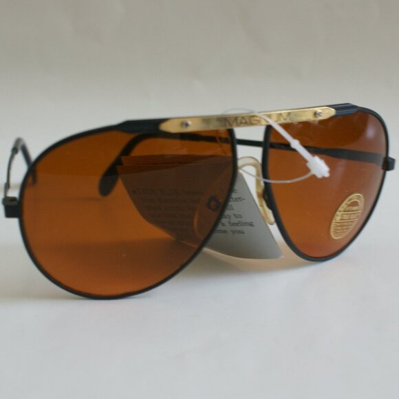 NWT TruVintage Classic Sports Aviator w/"Magnum" logo TruBluBlockerlens Sunglass - Picture 5 of 8